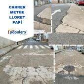 El PP de Càrcer denuncia que el gobierno local gaste 600 mil euros plantando árboles pese al mal estado que presentan las calles de la localidad