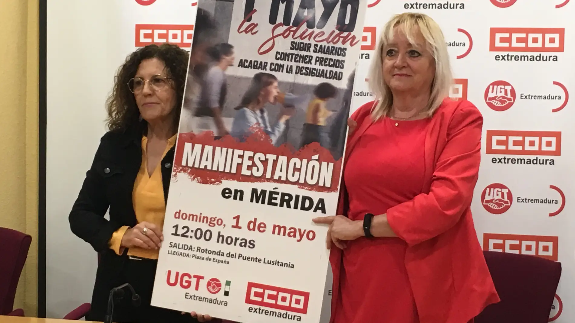 Los sindicatos extremeños convocan a la ciudadanía el 1 de Mayo para exigir control de los precios, subidas salariales e industrialización