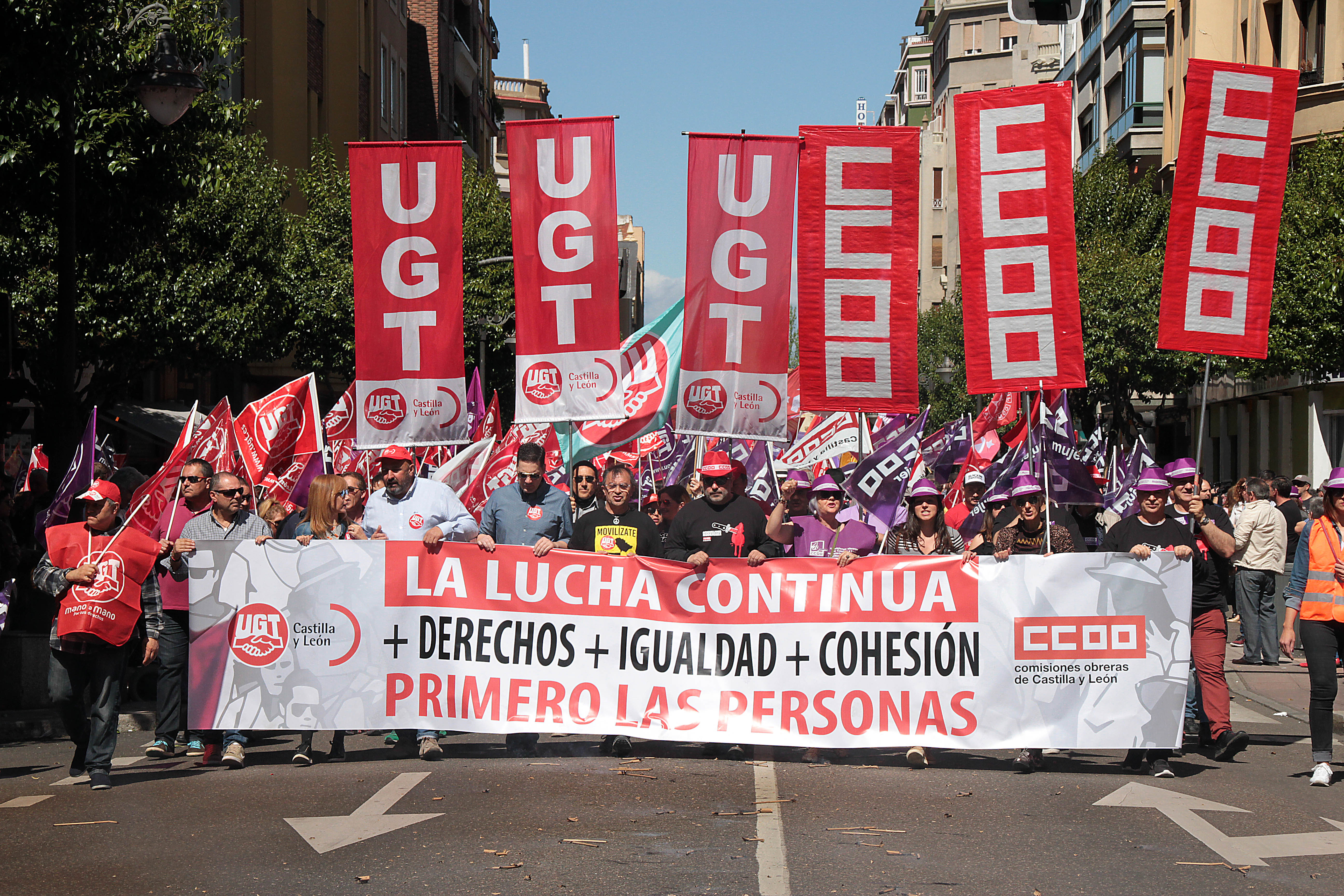 Después de dos años los sindicatos UGT y CC OO retoman la movilización en el Día del Trabajo y sus reivindicaciones Después de dos años los sindicatos UGT y CC OO retoman la movilización en el Día del Trabajo y sus reivindicaciones