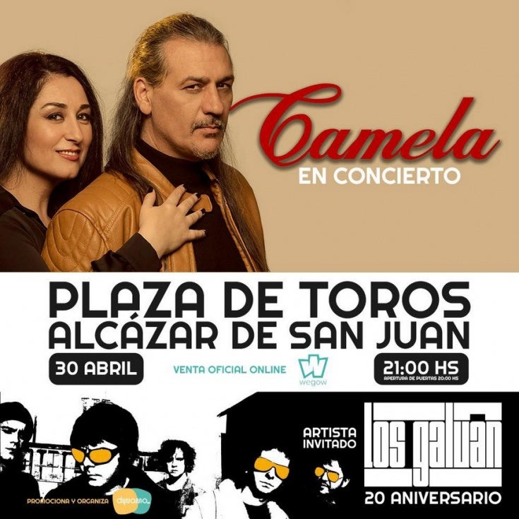 Lugares donde conseguir las entradas para Camela y Los Galván Lugares donde conseguir las entradas para Camela y Los Galván