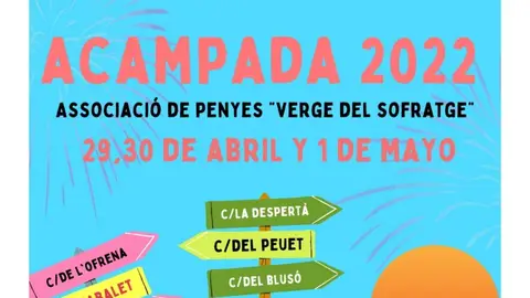 Acampada organizada por la Associació de Penyes Verge del Sofratge de Benidorm. Acampada organizada por la Associació de Penyes Verge del Sofratge de Benidorm.