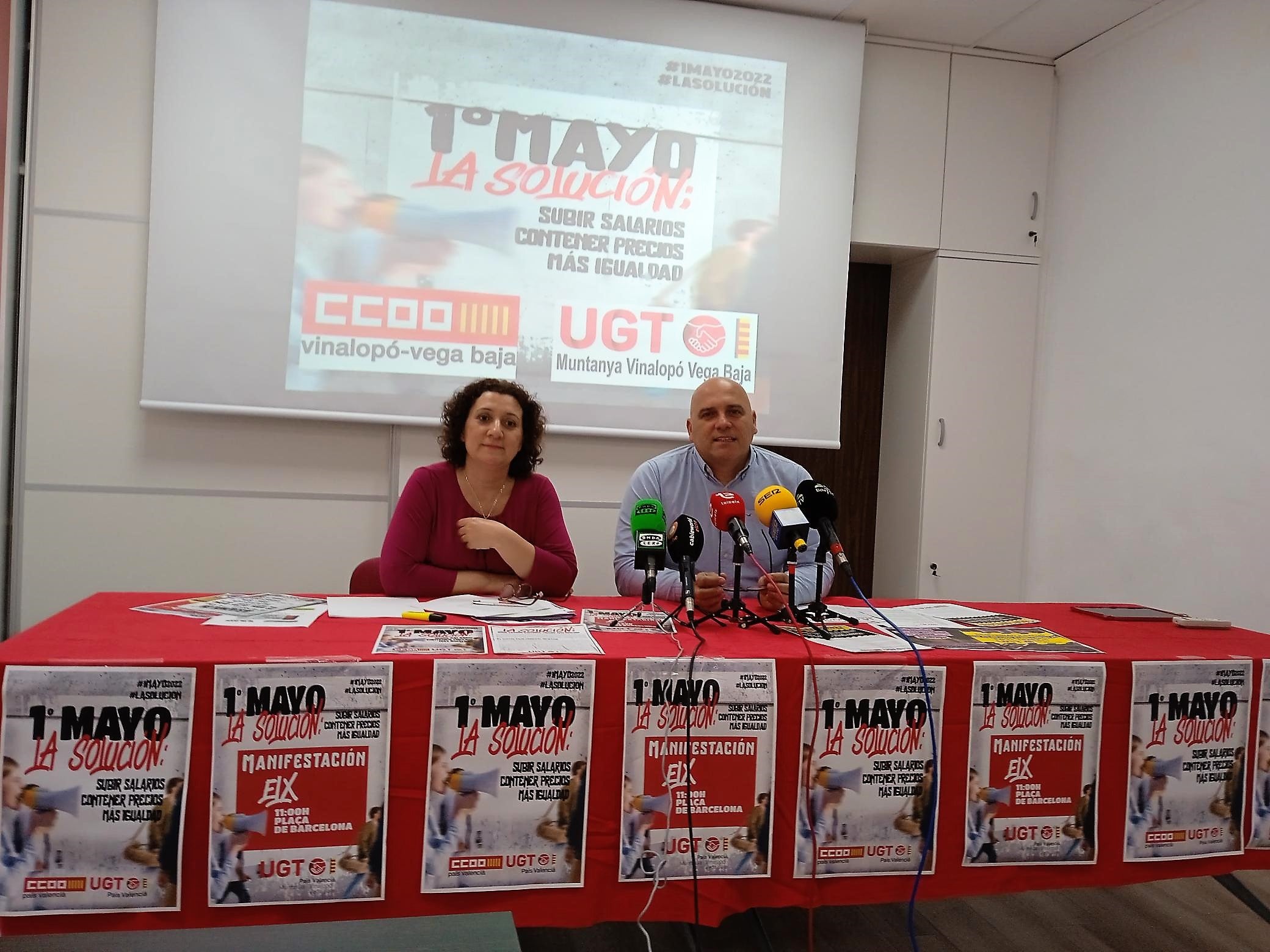 CCOO y UGT reclaman este 1º de mayo el incremento de los salarios y la contención de los precios CCOO y UGT reclaman este 1º de mayo el incremento de los salarios y la contención de los precios