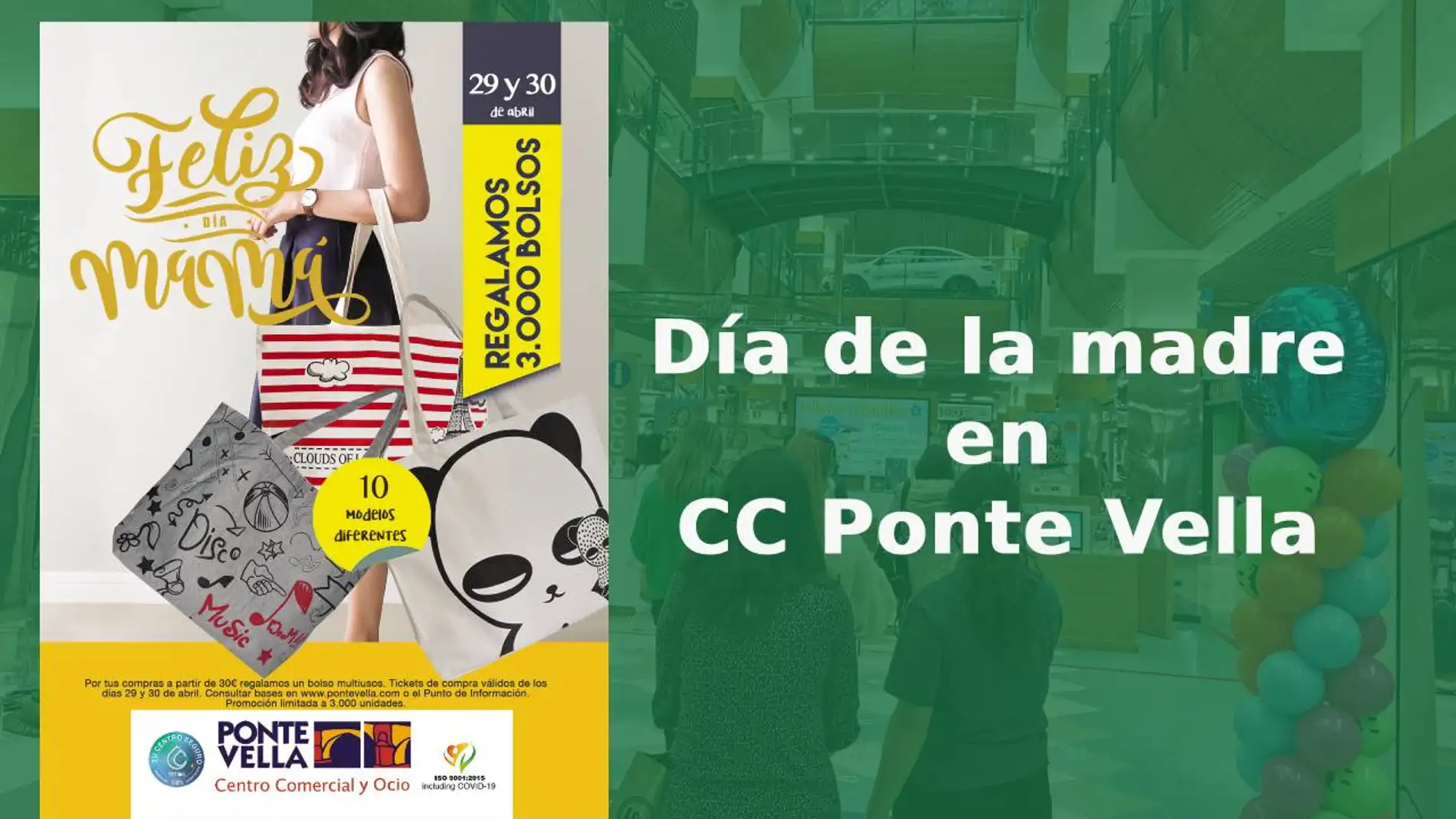 CC Ponte Vella regala tres mil bolsos multiusos por compras los días 29 y 30 de abril
