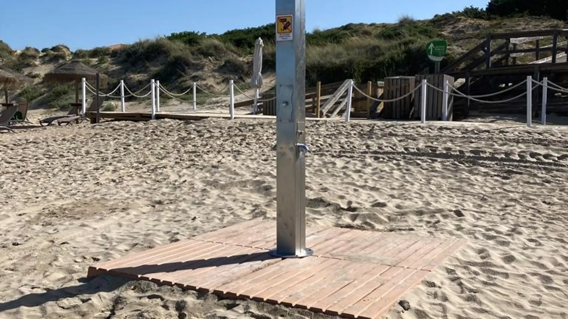 Una de las nuevas instalaciones en las playas de Chiclana