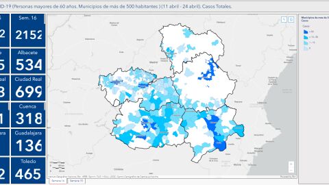 Casos positivos por provincias de CLM Casos positivos por provincias de CLM
