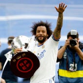 Marcelo celebra el 35º título liguero del Real Madrid