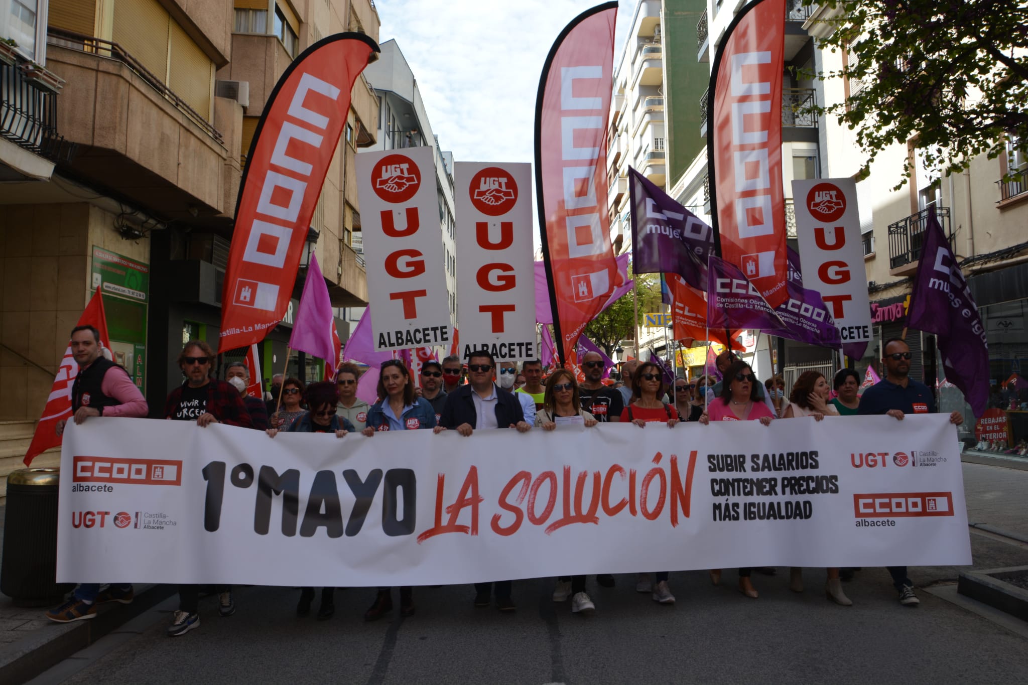 Albacete se echa a la calle para festeja el Día del Trabajo Albacete se echa a la calle para festeja el Día del Trabajo