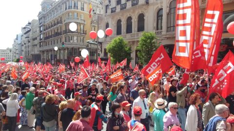 Los sindicatos cargan contra la CEOE y exigen alzas salariales en el Primero de Mayo