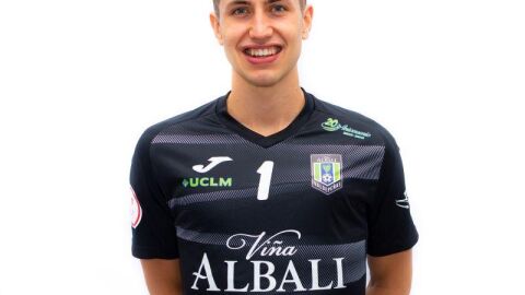 &Oacute;scar de la Faya, portero del Vi&ntilde;a Albali Valdepe&ntilde;as F.S.