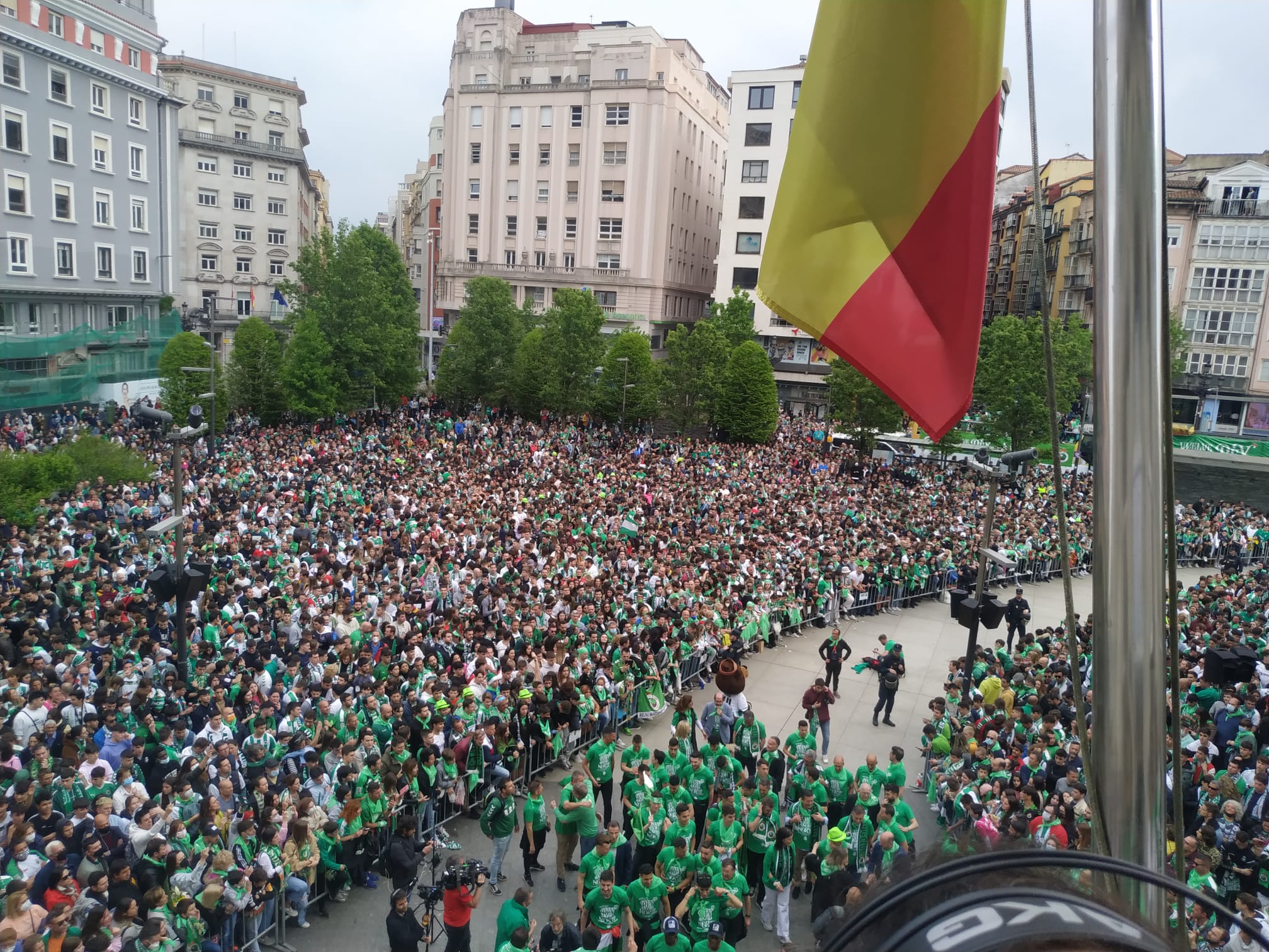 Marea verdiblanca en Santander Marea verdiblanca en Santander
