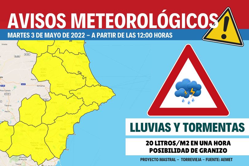 Desde Proyecto Mastral nos avisan sobre la posibilidad de lluvias y tormentas con nivel amarillo Desde Proyecto Mastral nos avisan sobre la posibilidad de lluvias y tormentas con nivel amarillo