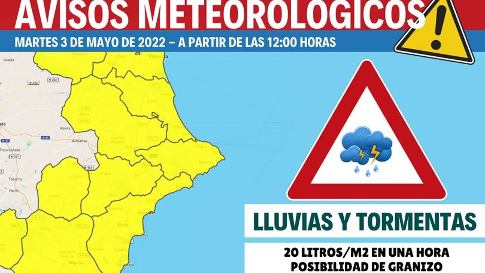 Desde Proyecto Mastral nos avisan sobre la posibilidad de lluvias y tormentas con nivel amarillo 