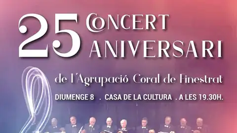 La Agrupació Coral de Finestrat celebra su 25 aniversario. La Agrupació Coral de Finestrat celebra su 25 aniversario.
