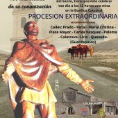 Cartel de la procesión extraordinaria de San Isidro en Ciudad Real