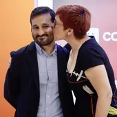 Vicent Marzà y Àgueda Micó en la rueda de prensa donde el conseller ha explicado su decisión de dejar el Gobierno valenciano - Vicent Marzà y Àgueda Micó en la rueda de prensa donde el conseller ha explicado su decisión de dejar el Gobierno valenciano -