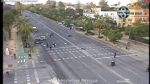 Lugar donde se ha producido esta mañana el tráfico accidente de tráfico 