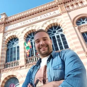 José Antonio Rivas, en la puerta del Gran Teatro Falla José Antonio Rivas, en la puerta del Gran Teatro Falla