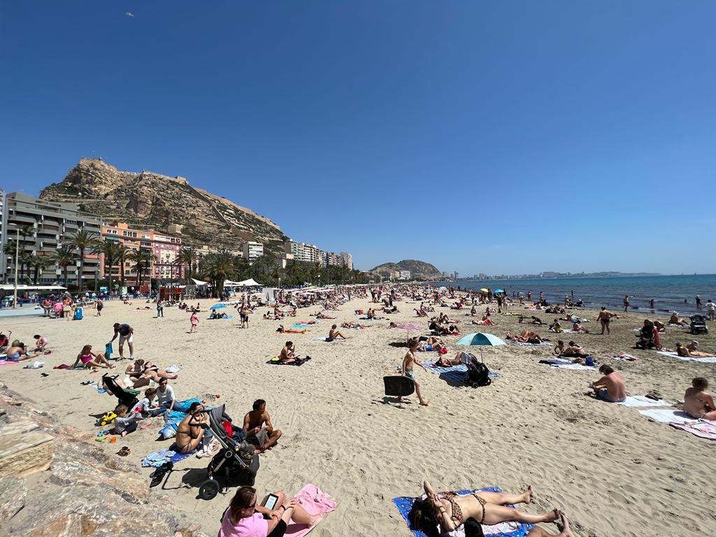 Alicante vuelve a hacer pleno al sumar Banderas Azules para sus cinco playas Alicante vuelve a hacer pleno al sumar Banderas Azules para sus cinco playas
