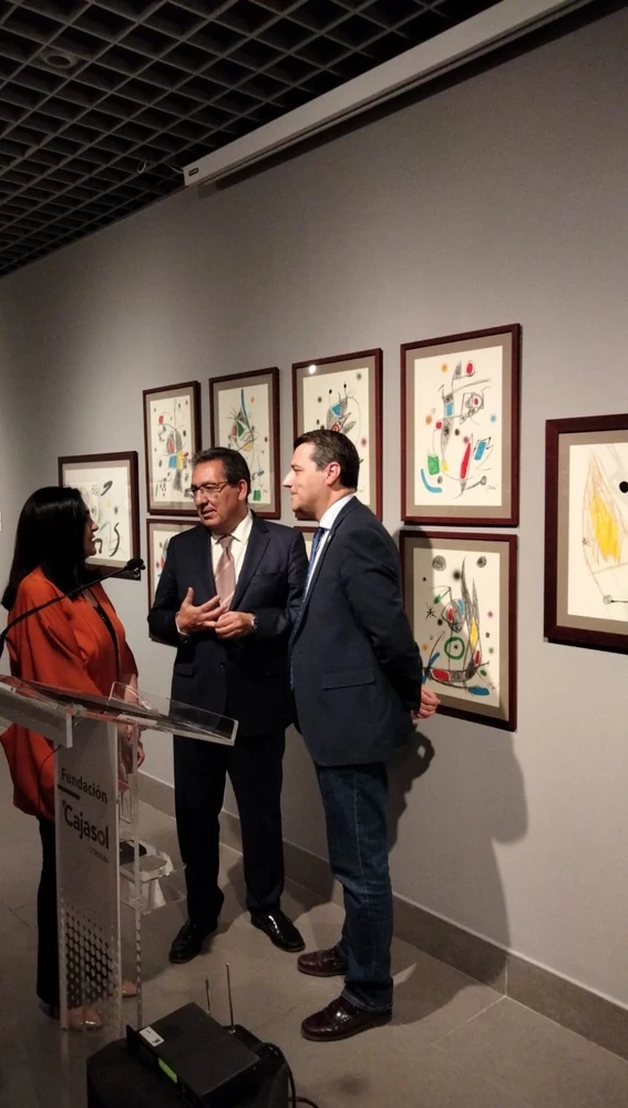 Acto de presentación de la exposición Dalí Picasso Miró. Conquistar los sueños' en la Fundación Cajasol