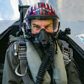 El actor Tom Cruise en un fotograma de la película 'Top Gun: Maverick'
