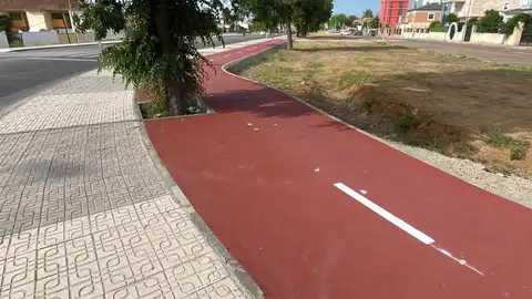 Carril bici en Saavedra Martínez