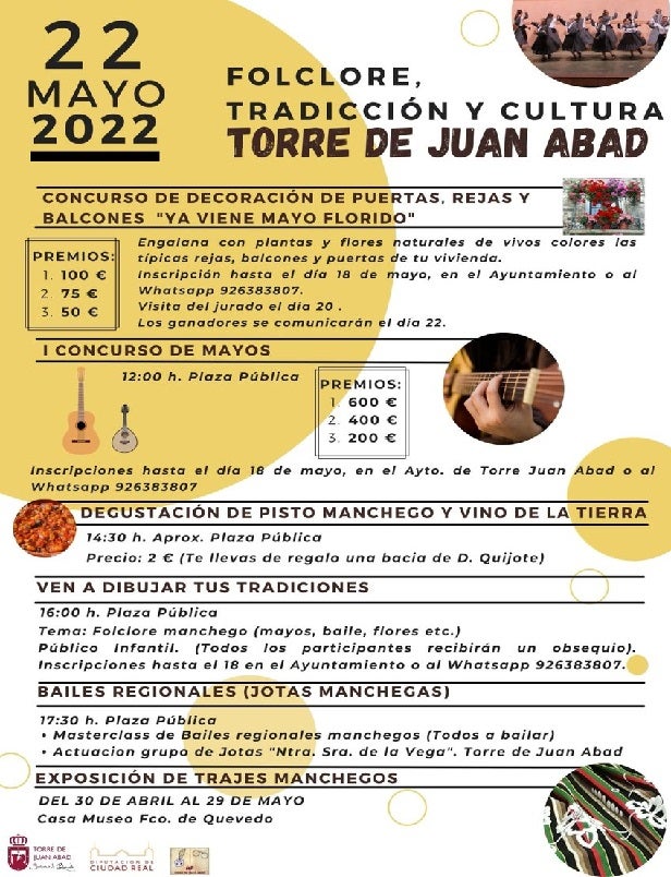Torre de Juan Abad potenciará la cultura, el folclore y las tradiciones con esta convocatoria Torre de Juan Abad potenciará la cultura, el folclore y las tradiciones con esta convocatoria