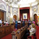 Acto en el Salón de Plenos del Ayuntamiento de Badajoz