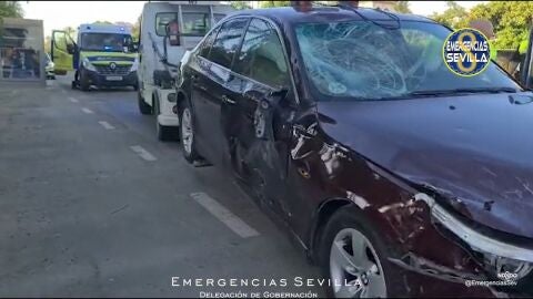 Estado en el que quedó el coche implicado en el accidente mortal 