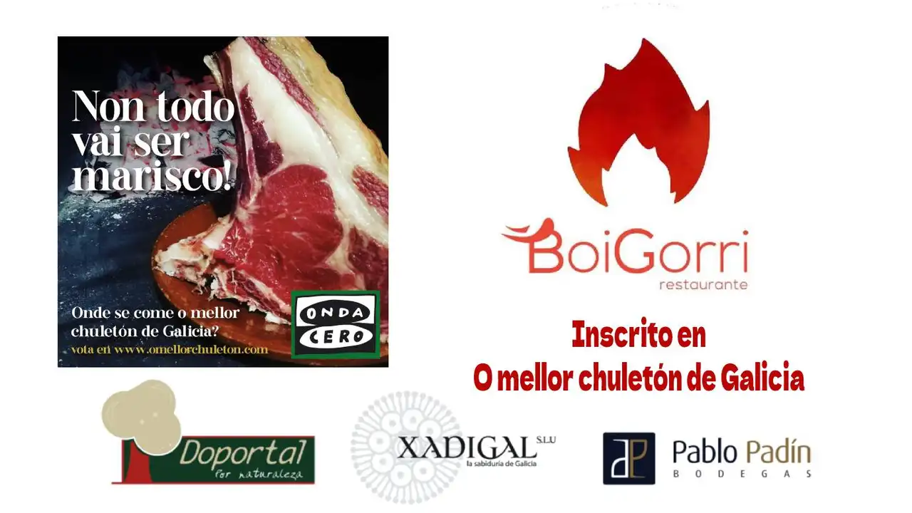 BoiGorri, inscrito en O Mellor Chuletón de Galicia BoiGorri, inscrito en O Mellor Chuletón de Galicia