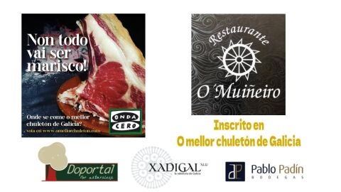 Restaurante O Mui&ntilde;eiro, inscrito en O Mellor Chulet&oacute;n de Galicia