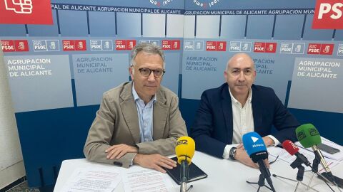 Roger Llanes y Alejandro Soler en la rueda de prensa de Alicante 