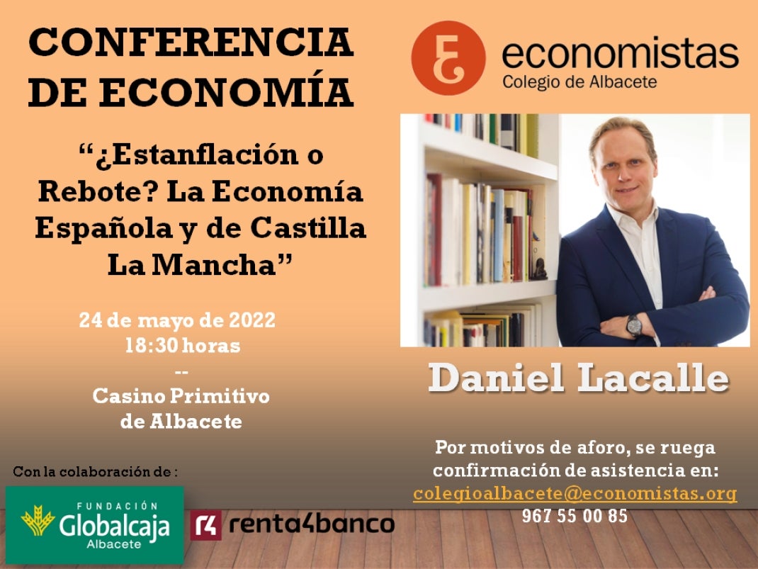 Daniel Lacalle hablará sobre la estanflación en las jornadas del Colegio de Economistas Daniel Lacalle hablará sobre la estanflación en las jornadas del Colegio de Economistas