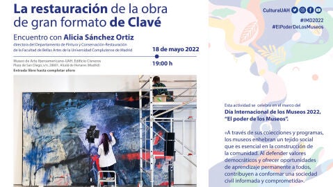 La Universidad de Alcal&aacute; organiza un encuentro con la restauradora Alicia S&aacute;nchez Ortiz con motivo de la celebraci&oacute;n del D&iacute;a Internacional de los Museos