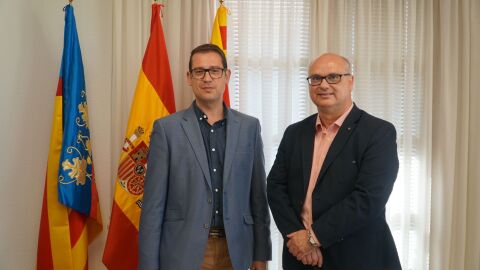 Víctor García y Tomás con Andreu Verdú Víctor García y Tomás con Andreu Verdú
