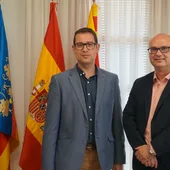 Víctor García y Tomás con Andreu Verdú Víctor García y Tomás con Andreu Verdú
