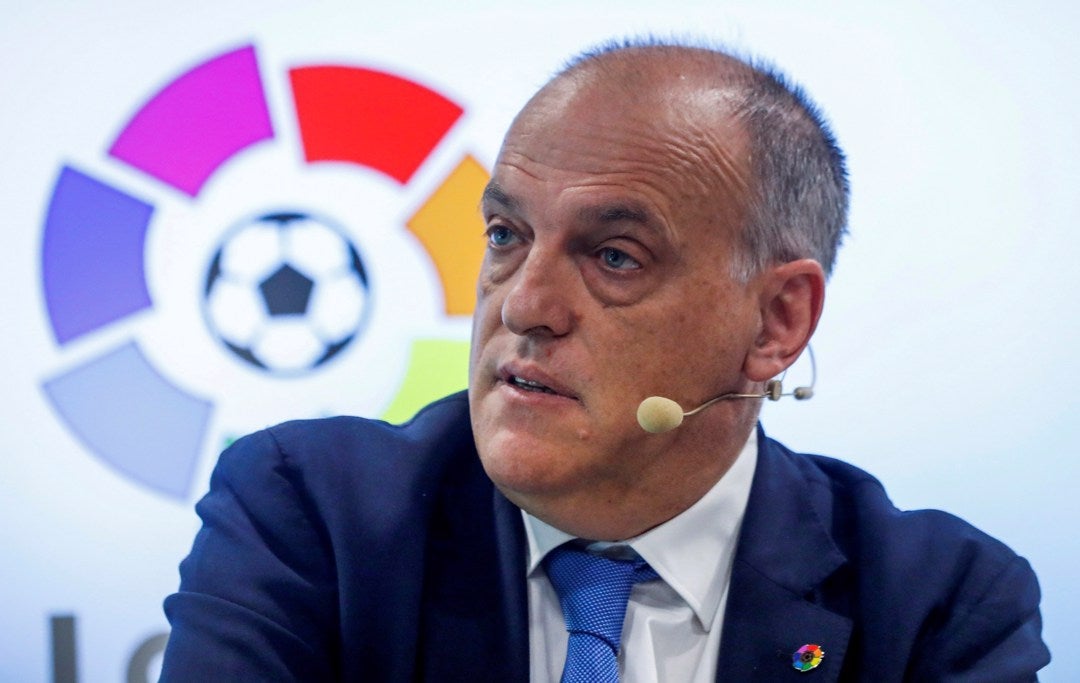 Javier Tebas: "Ni es positivo ni negativo" Javier Tebas: "Ni es positivo ni negativo"