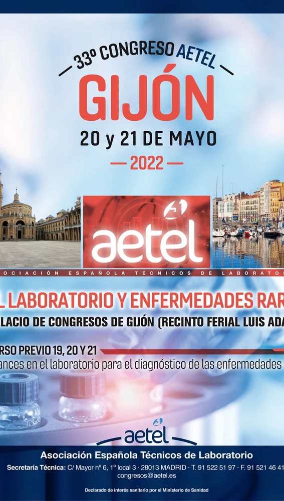 Cartel del congreso de AETEL que se va a celebrar en Gijón