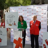 Rosario Lafuente durante la presentación del Sorteo de Oro Rosario Lafuente durante la presentación del Sorteo de Oro