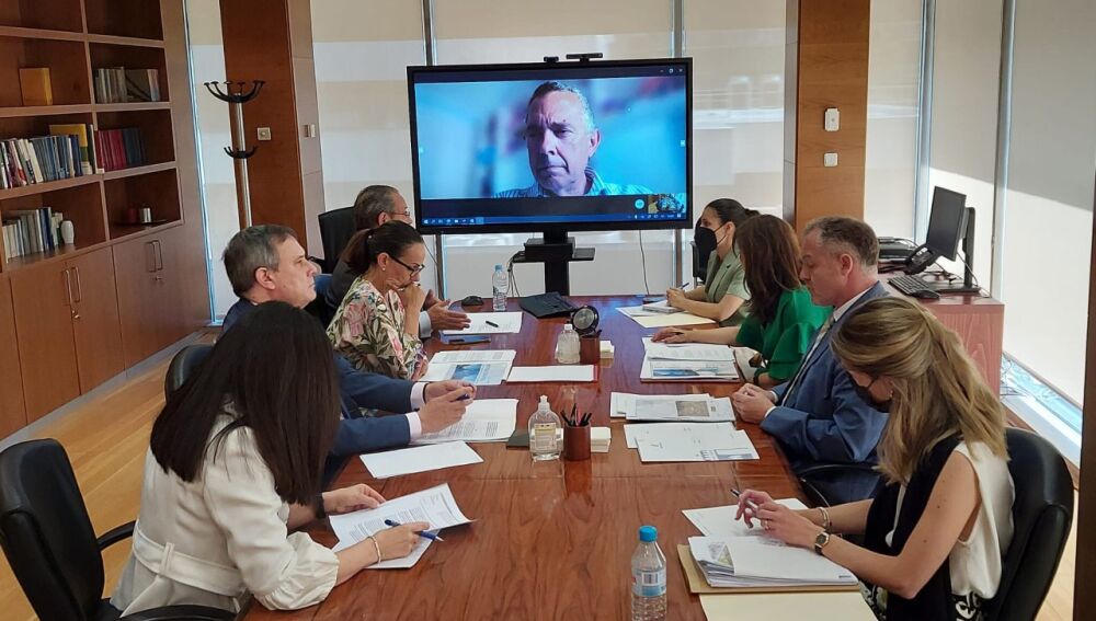 Un momento de la reunión entre las 3 administraciones