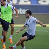 Ramón y Luis Muñoz, jugadores del Málaga CF