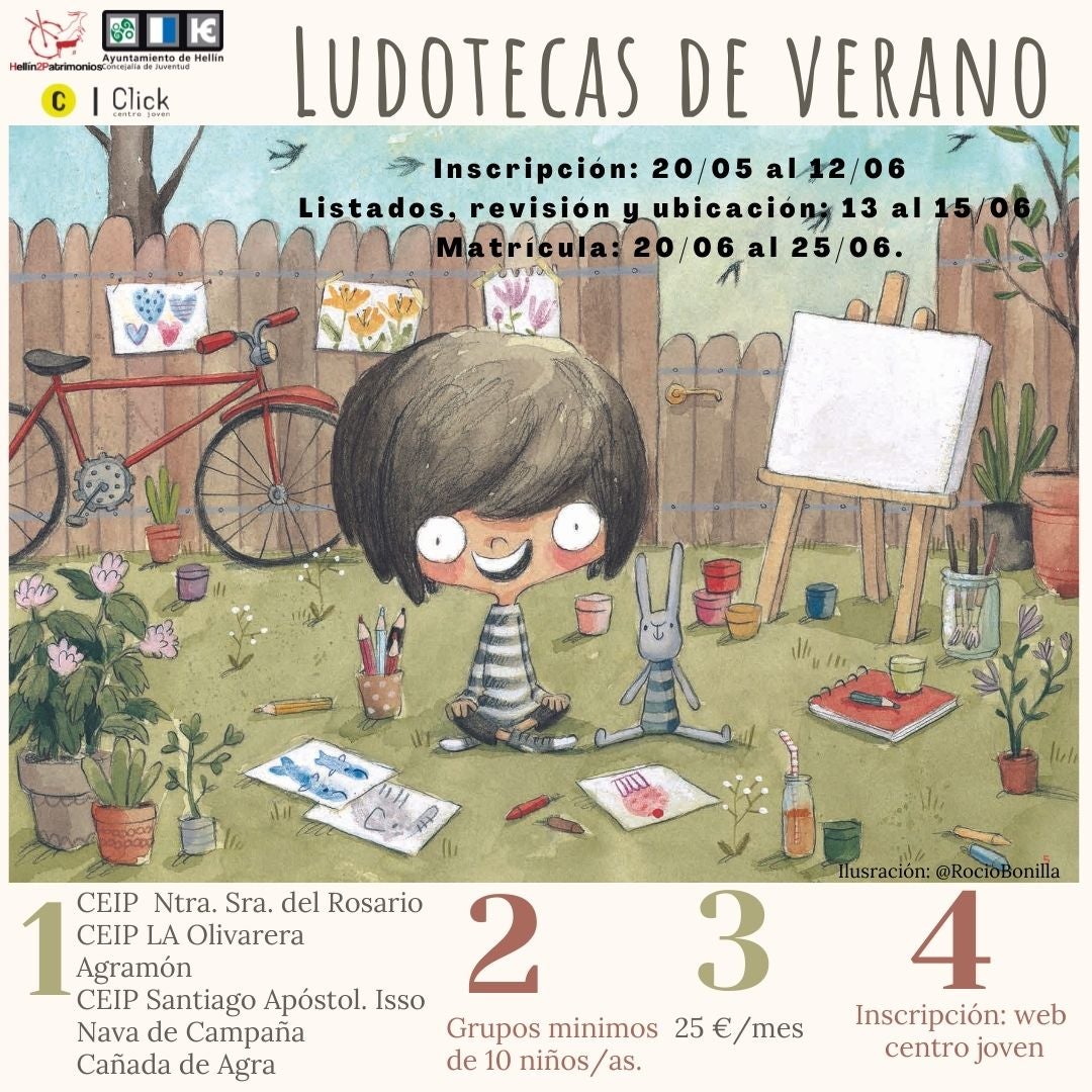 Las ludotecas de verano de Hellín se extienden a cuatro de sus pedanías Las ludotecas de verano de Hellín se extienden a cuatro de sus pedanías