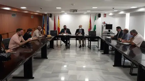Reunión del Presidente de la CHS con varios alcaldes de la comarca de la Vega Baja    
