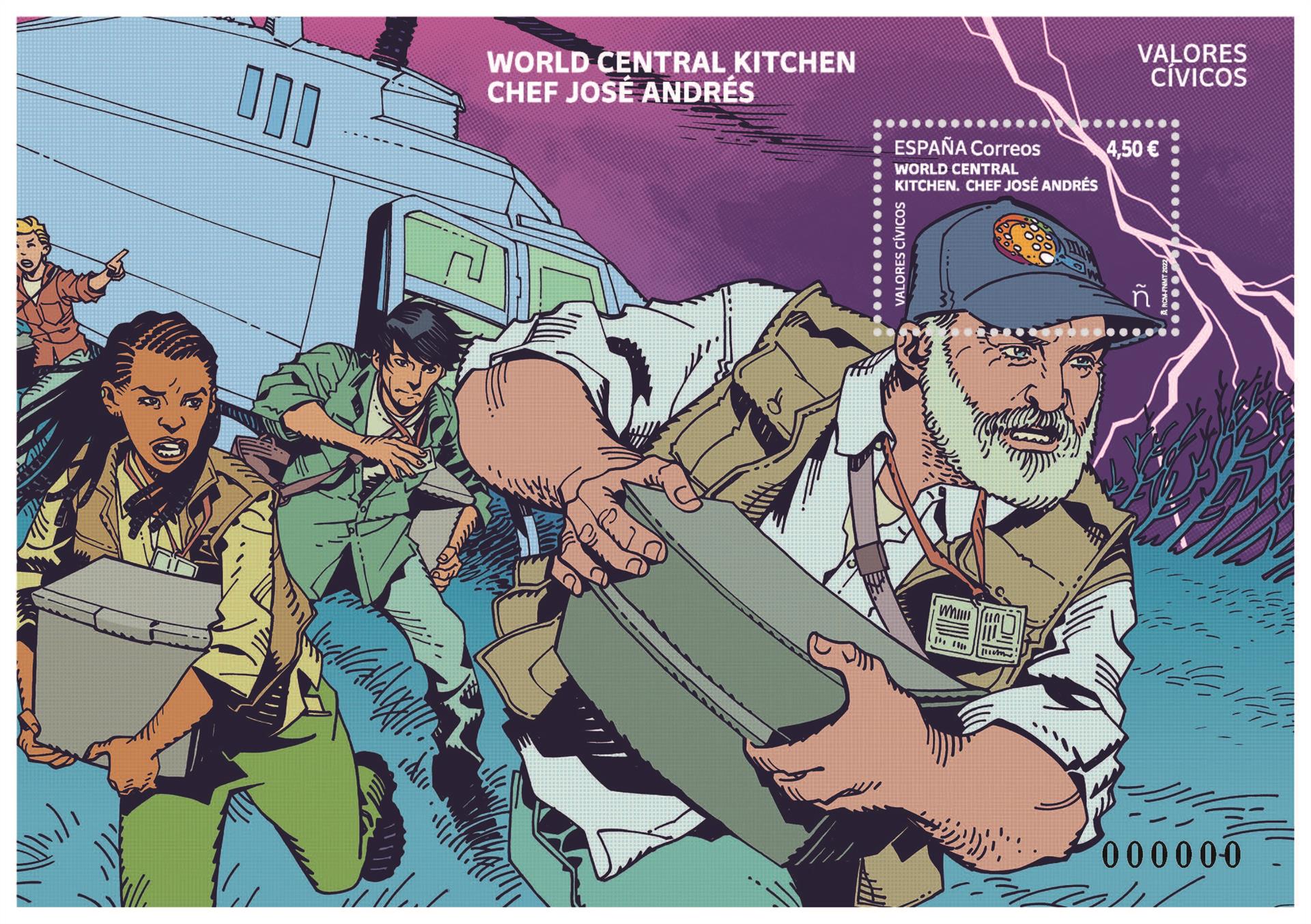 Correos lanza un sello en honor al chef José Andrés Correos lanza un sello en honor al chef José Andrés