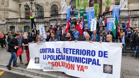 Manifestaci&oacute;n polic&iacute;a municipal Bilbao