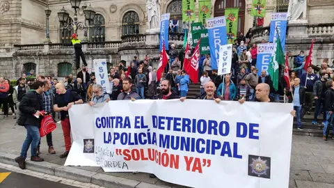 Manifestación policía municipal Bilbao Manifestación policía municipal Bilbao