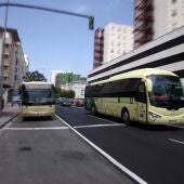 Autobuses en el Hospital Puerta del Mar