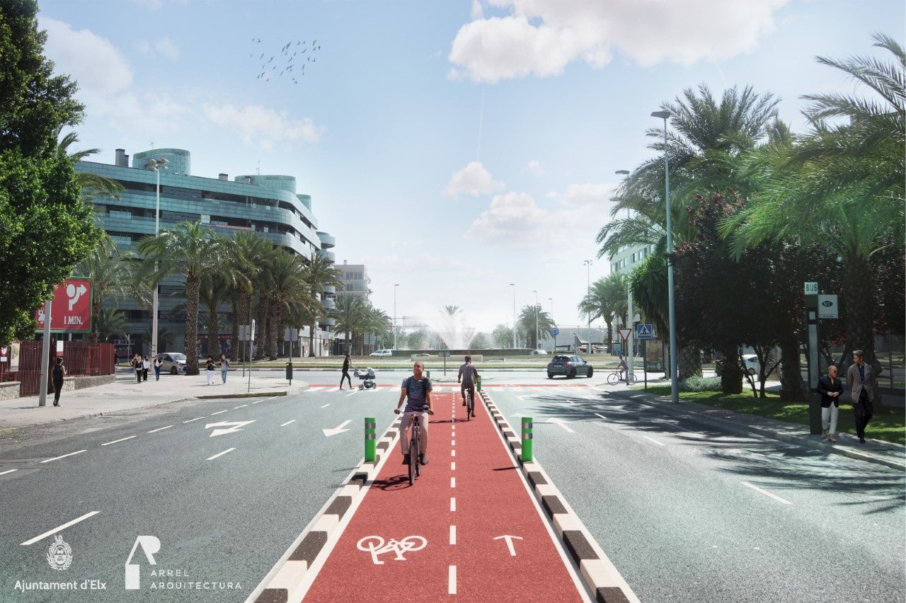 El Ayuntamiento de Elche da luz verde a los 25,3 kilómetros de carril bici del Parque Empresarial El Ayuntamiento de Elche da luz verde a los 25,3 kilómetros de carril bici del Parque Empresarial