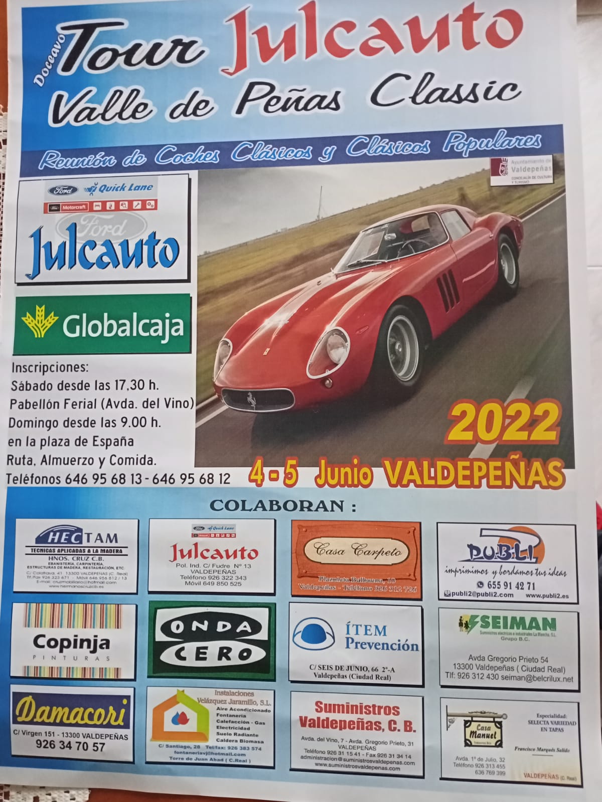 4 y 5 junio Valdepeñas acoge una nueva edición del Tour Julcauto Valle de Peñas Classic 4 y 5 junio Valdepeñas acoge una nueva edición del Tour Julcauto Valle de Peñas Classic