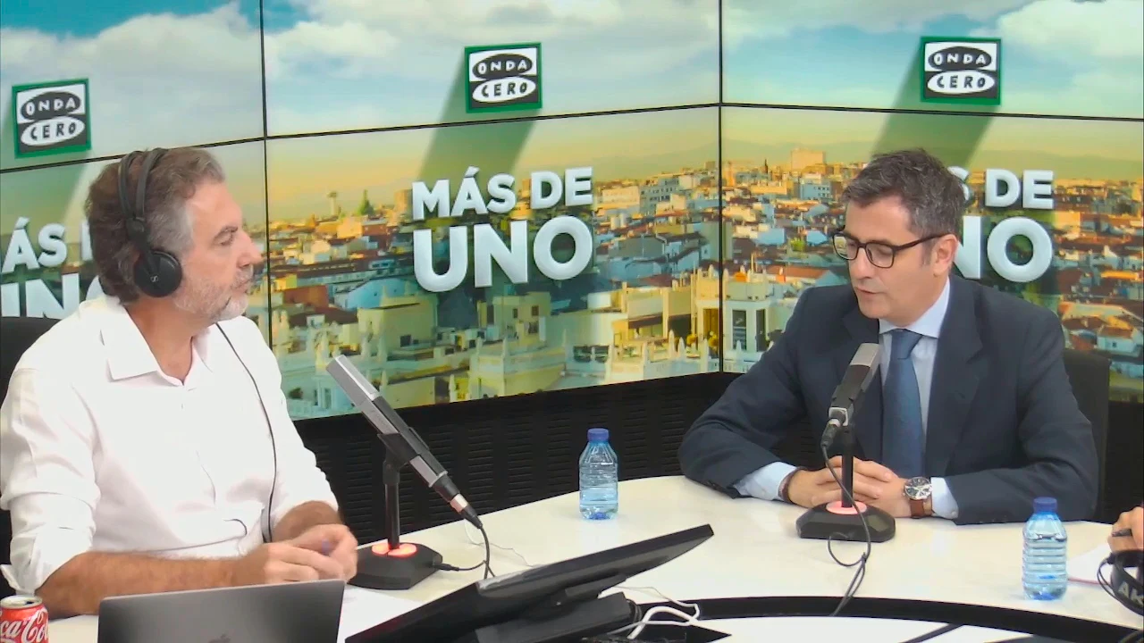 Félix Bolaños, durante la entrevista con Alsina Félix Bolaños, durante la entrevista con Alsina