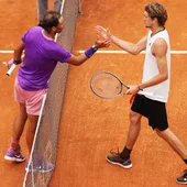 Rafa Nadal y Alexander Zverev Rafa Nadal y Alexander Zverev